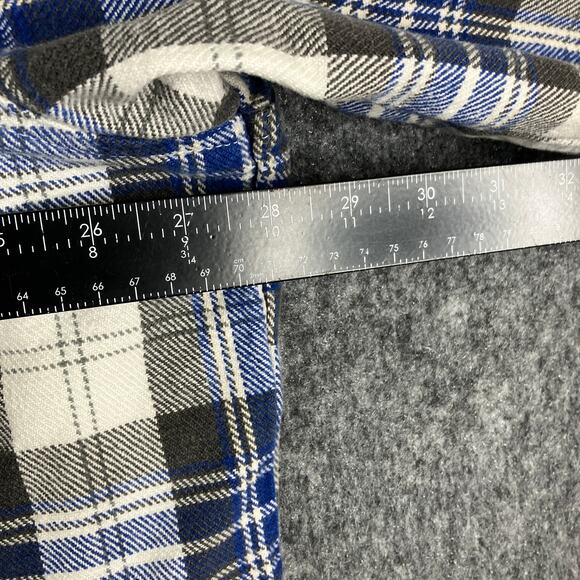 Dickies Shirt Mens Size 3X Blue Gray Plaid Flannel Button Up Workwear Heavy - Picture 5 of 7